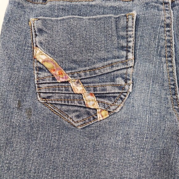 Mudd Jean Shorts Girls 16 Medium Blue Wash Denim Rolled Cuff Pedal Pushers - Picture 5 of 8